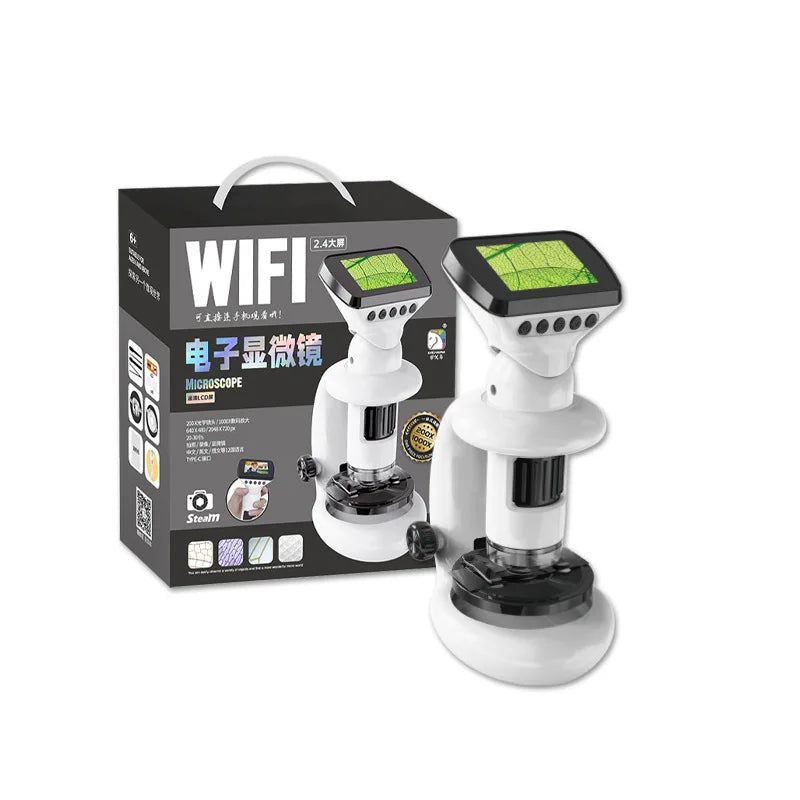Children's WiFi Electronic Microscope with Screen – 500X