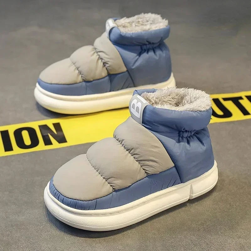Men's Winter Snow Boots – Plush Lined Platform Slip-On