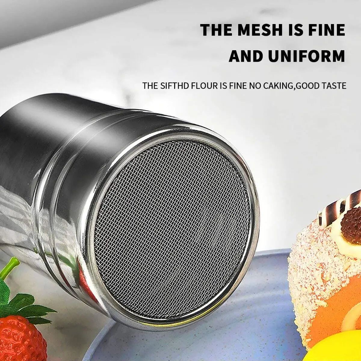 Silver Stainless Steel Mesh Tube Dusters Dusting Salt Shaker Spice