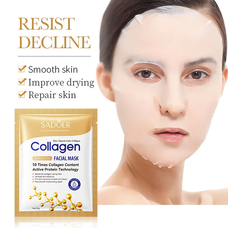 5 10 20 SADOER Collagen Face Mask Firming Moisturizing Repair