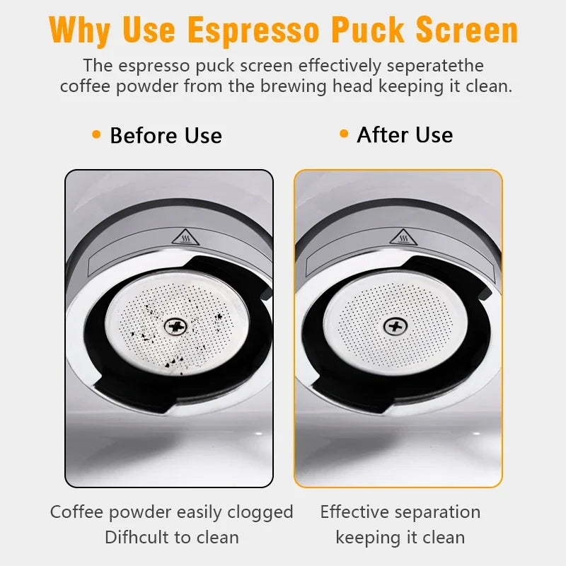 Espresso Puck Screen 51mm 54mm 58mm Reusable Stainless Filter