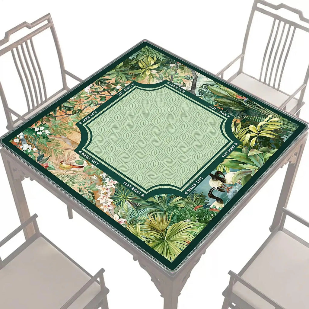 80x80cm Mahjong Mat – Tropical Vintage Anti-Slip Game Table Cover