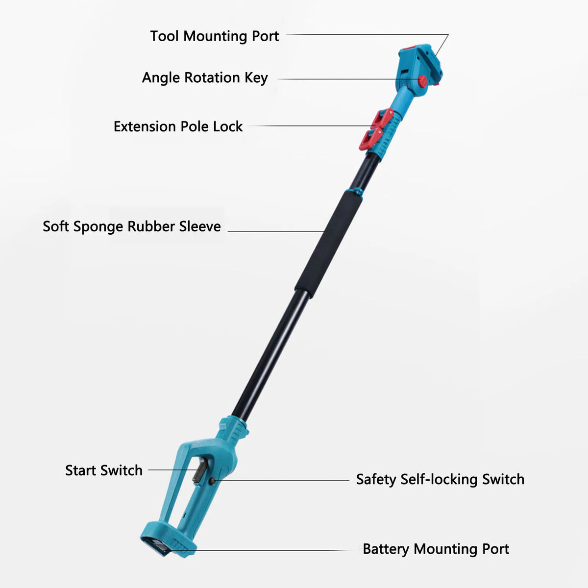 Electric Chainsaw Extension Pole Aluminum Alloy Adjustable Telescopic