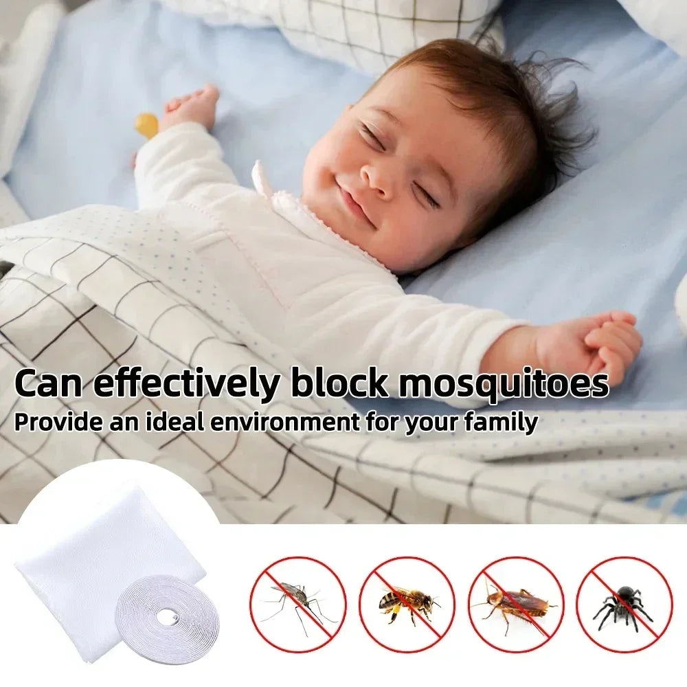 Self-Adhesive Window Fly Screen | DIY Mosquito Net Mesh