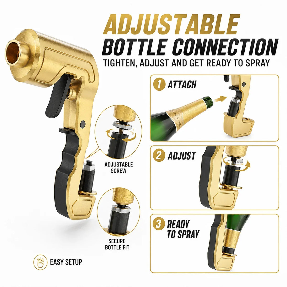 Champagne Sprayer Gun – Leak-Proof Party Bottle Shooter