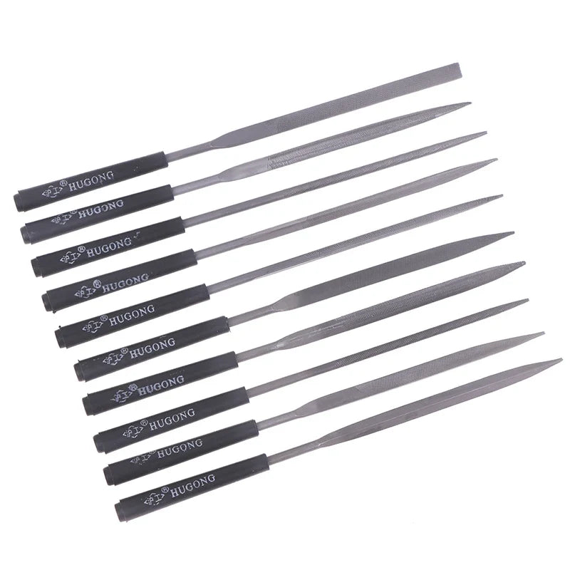 10-Piece Metal Needle File Set – Steel Rasp & Wood Filing Kit