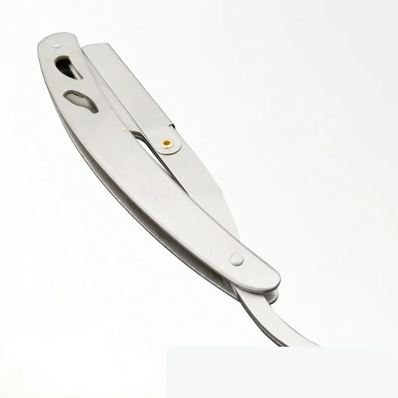 Foldable Stainless Steel Straight Razor – Vintage Barber Blade