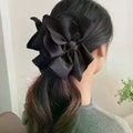Black Large Bow Hair Claw Clip – Elegant Shark Clip for Women