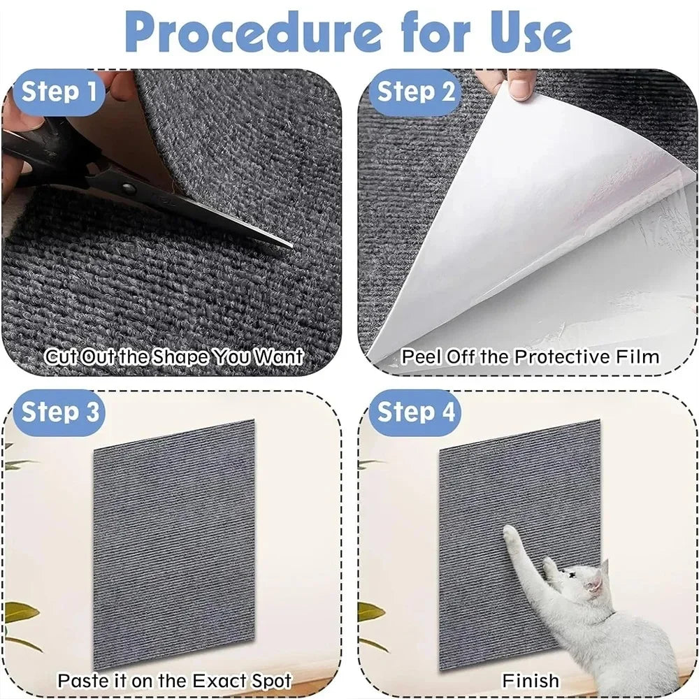 Self-Adhesive Cat Scratch Mat – Furniture Protector Pad