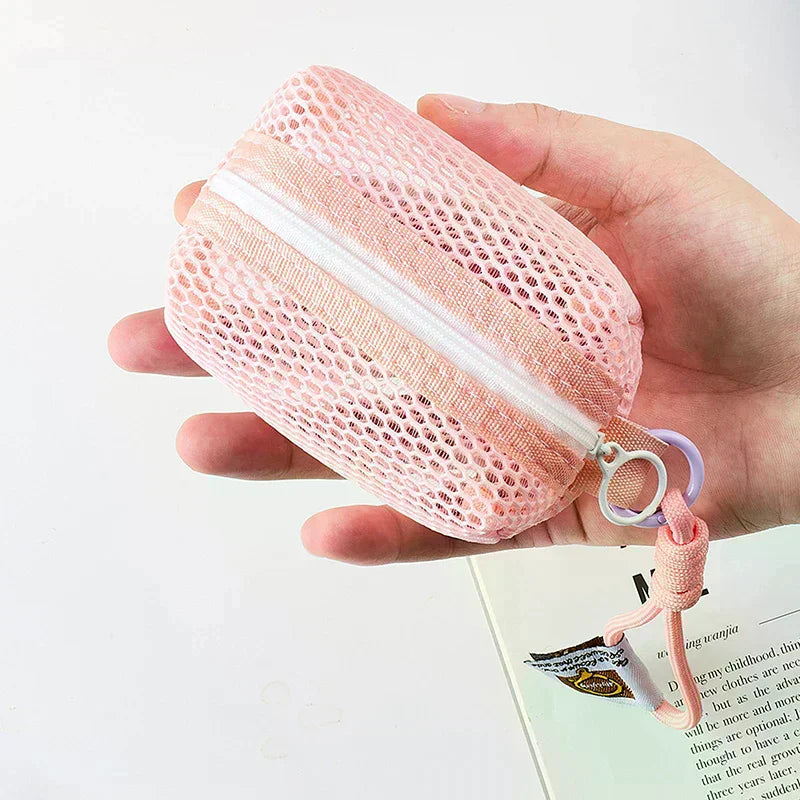 Mini Mesh Coin Purse – Vibrant Zipper Pouch for Women