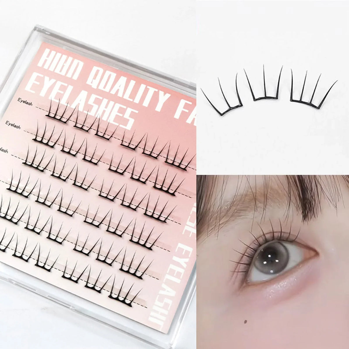 DIY Lash Clusters | Natural Cat-Eye False Eyelashes Extension