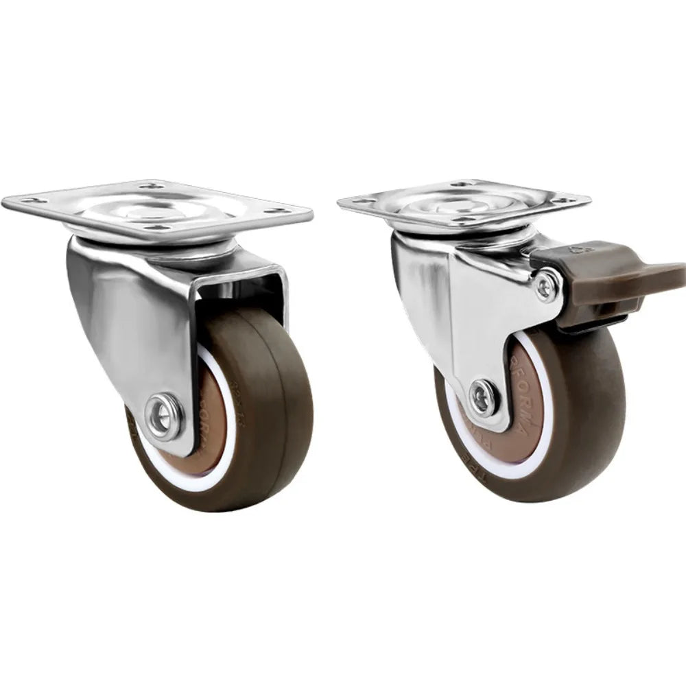 4PCS 360° Heavy Duty Swivel Caster Wheels – Red Trolley Castors