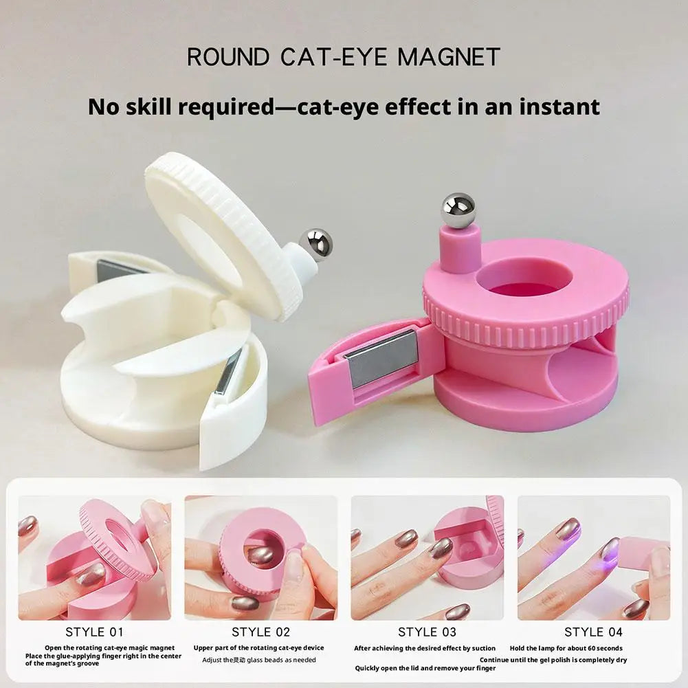 Rotating Cat Eye Nail Magnet Tool – Gel Polish DIY Art