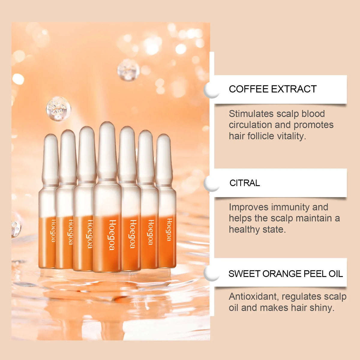 HOEGOA Hair Growth Serum Ampoules – Nourishing Scalp Treatment