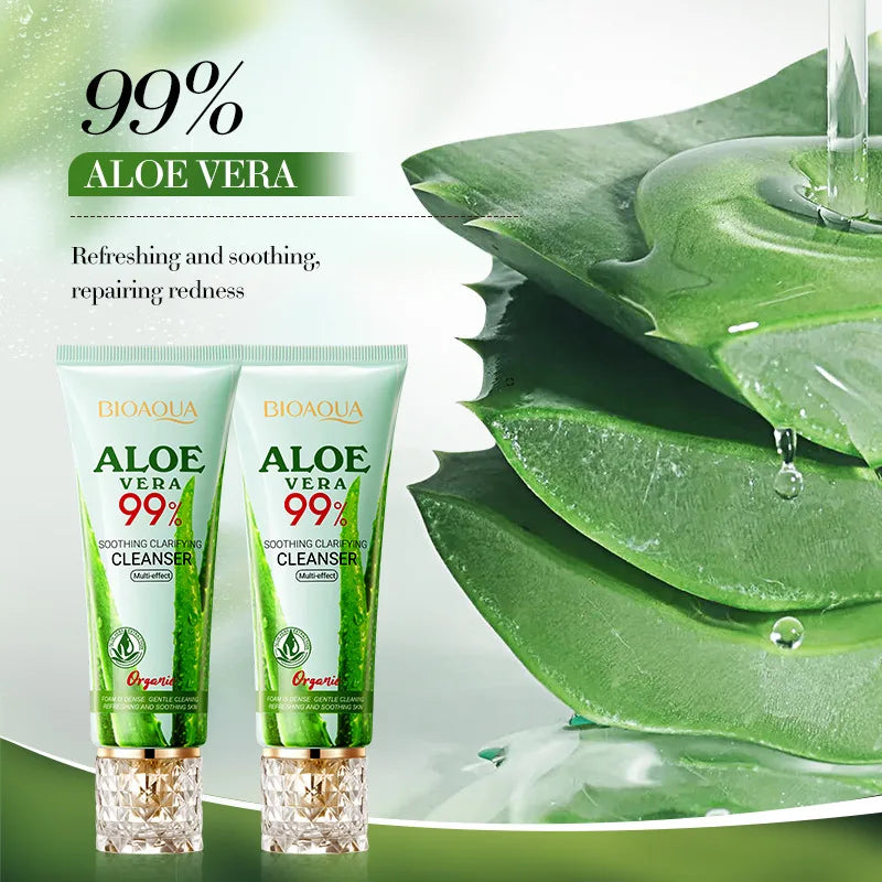 BIOAOUA Aloe Vera Facial Cleanser 100g – Foam Face Wash
