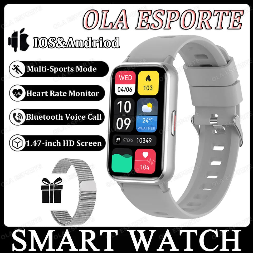 2026 Smart Bracelet Women Sport Smartwatch Men Heart Rate Sleep