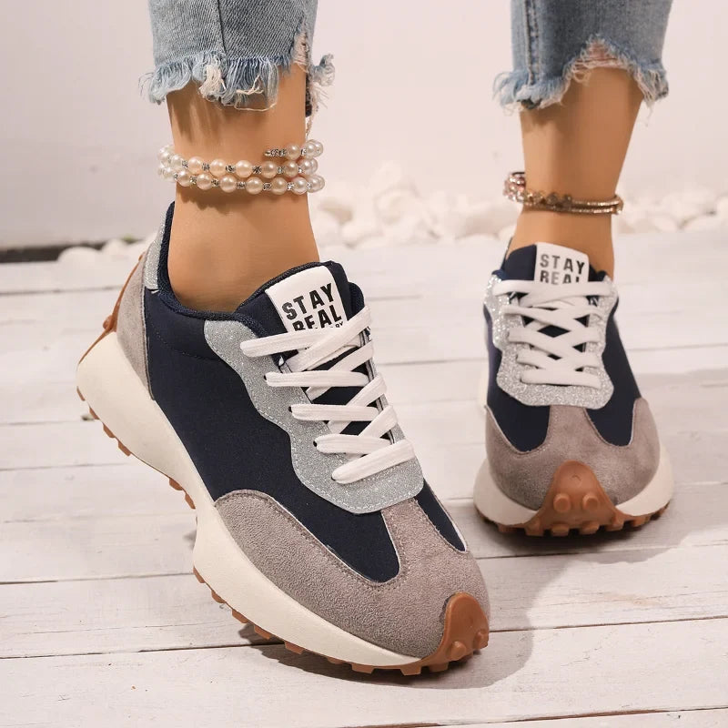 UXST Women's Platform Sneakers – Breathable Lace-Up Fashion