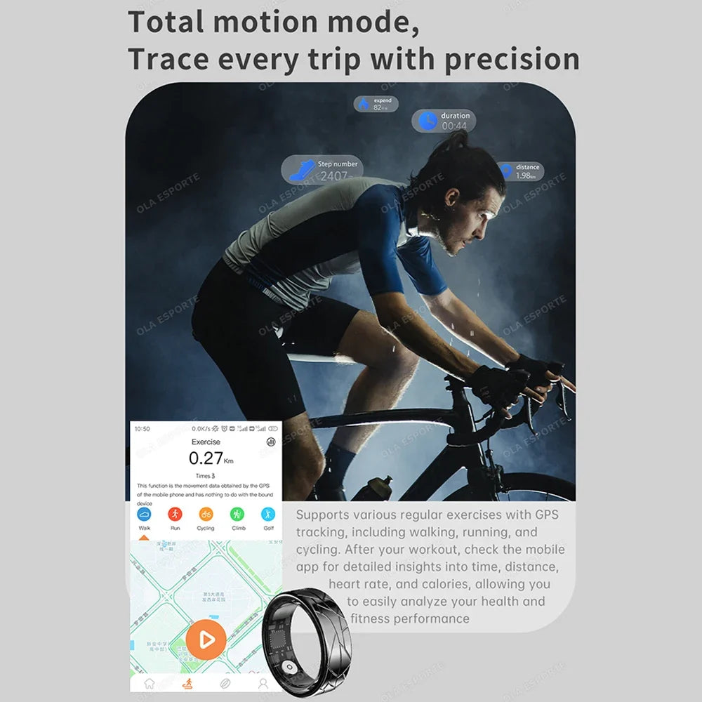 2026 Smart Ring Health Sleep Tracker Heart Rate Blood Oxygen Monitor