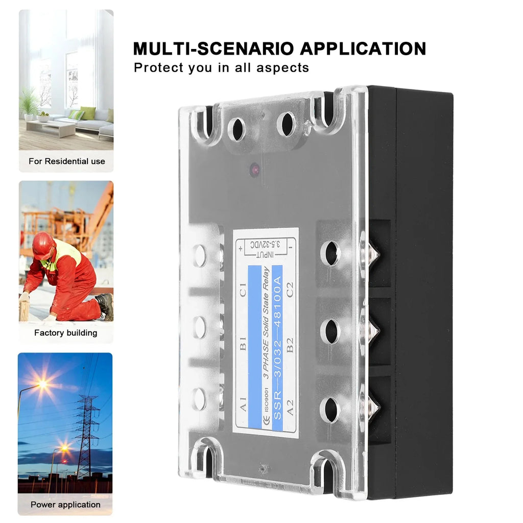 3 Phase State Relay Electric Input SSR-3 D48100 100A Controlled AC