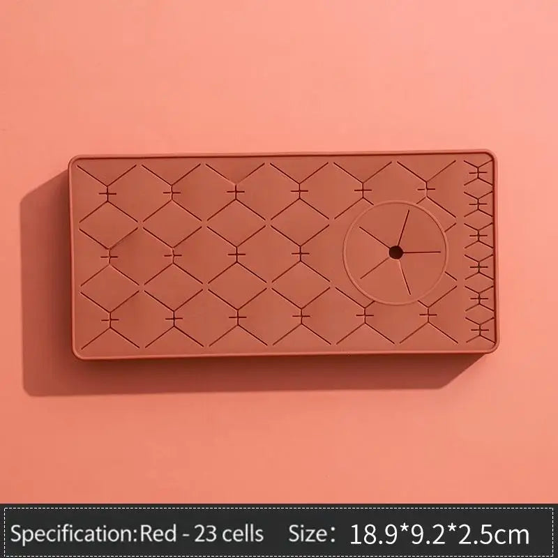 Silicone Lipstick & Makeup Organizer Desktop Storage Rack