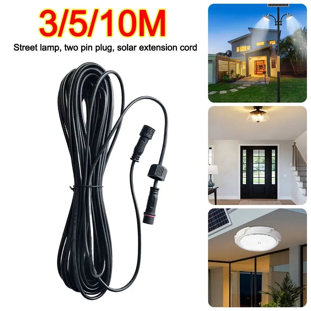2 Pin Plug Solar Cable Extension 3M 5M 10M Waterproof Power