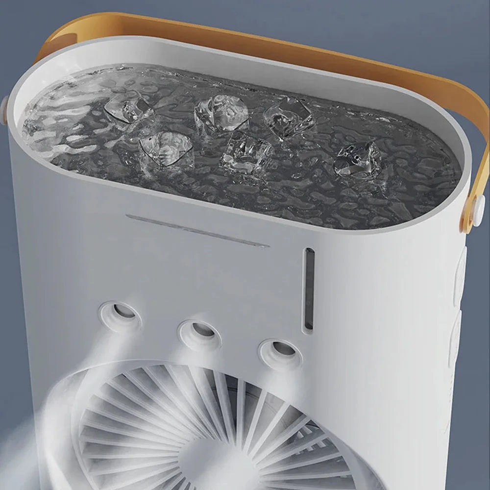 URGGU Dual-Head Desktop Ice Fog Mist Fan – Oscillating Cooler
