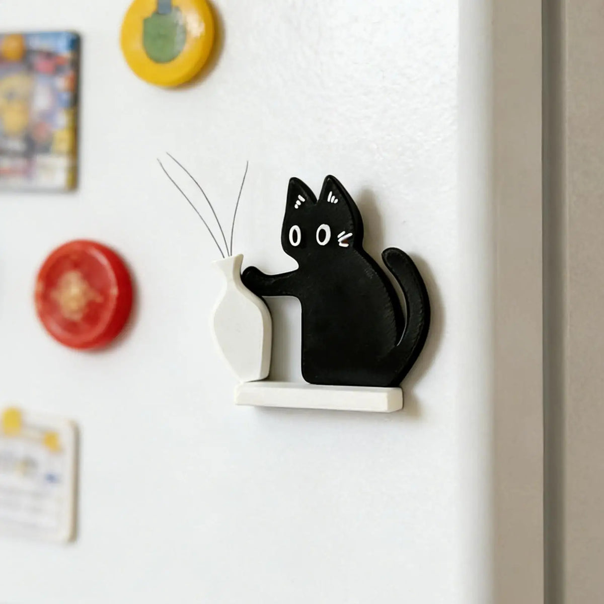 Cat Whisker Holder Fridge Magnet – Cute Acrylic Magnetic Ornament