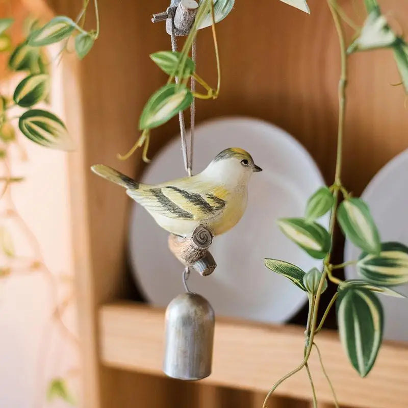 Bird Wind Chimes Resin Bell Pendants Decorative Villas Courtyards