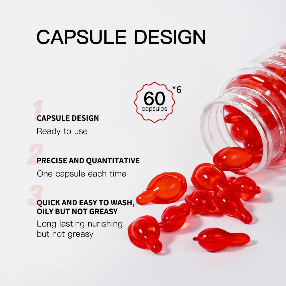 Argan Oil Hair Serum Capsules – 6-Pack Nourishing Treatment