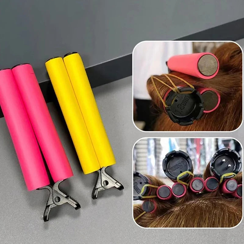 12-Piece Heatless Perm Hair Rollers & Insulation Clips Set