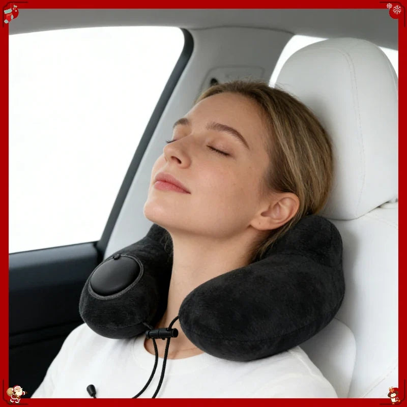 Inflatable Travel Pillow Portable Airplane U-shaped Neck Compressible