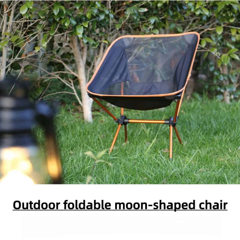 Foldable Outdoor Moon Chair – Portable Beach & Camping Seat