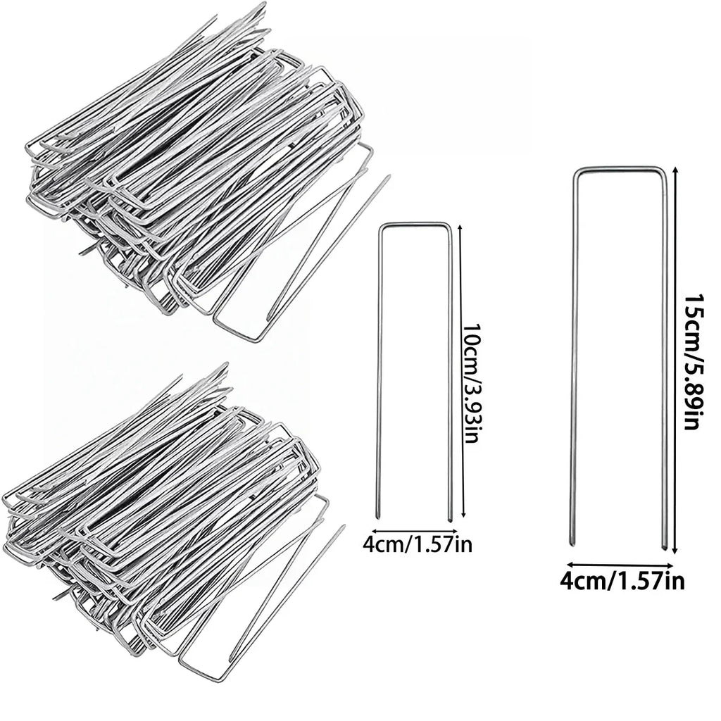 Heavy Duty U-Shaped Garden Stakes & Landscape Pins 25/50 Pcs