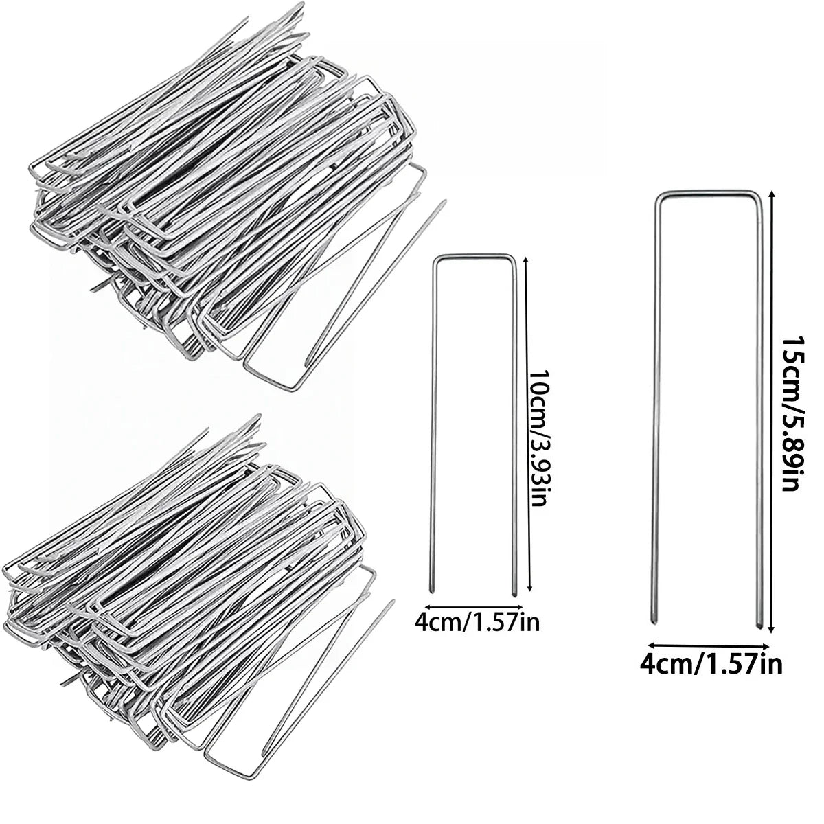 Heavy Duty U-Shaped Garden Stakes & Landscape Pins 25/50 Pcs
