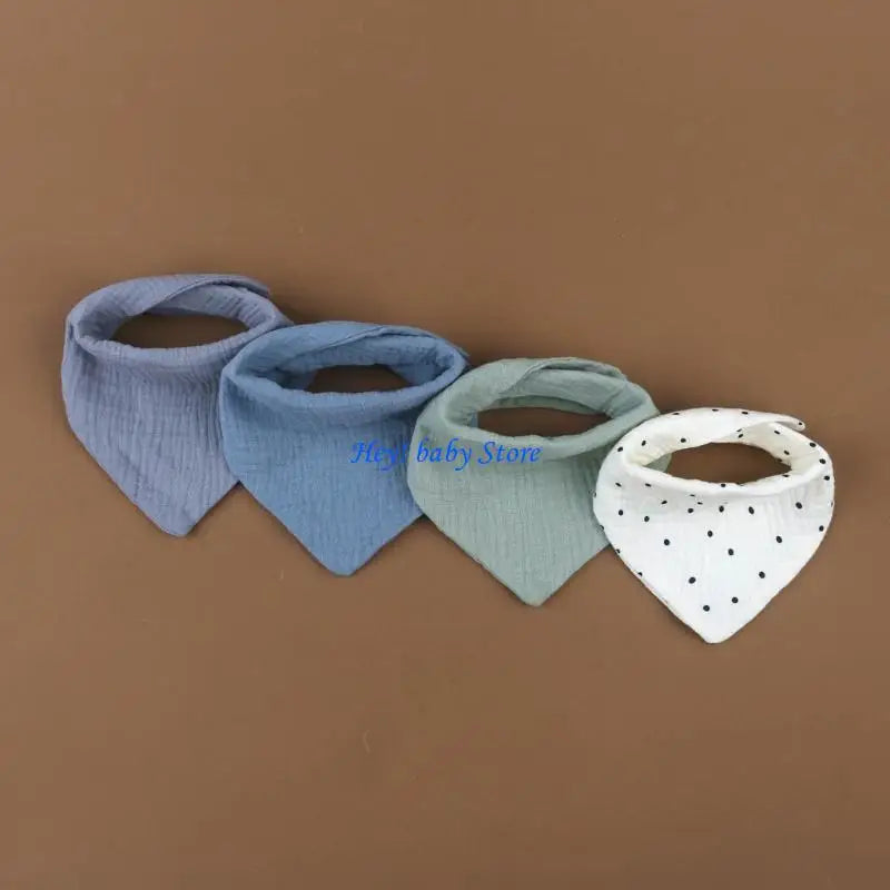 Baby Feeding Bibs 4-Pack | Soft Cotton Spill-Proof Toddler Bibs