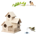 Wooden Hanging Birdhouse | Outdoor Garden Bird Nest Box