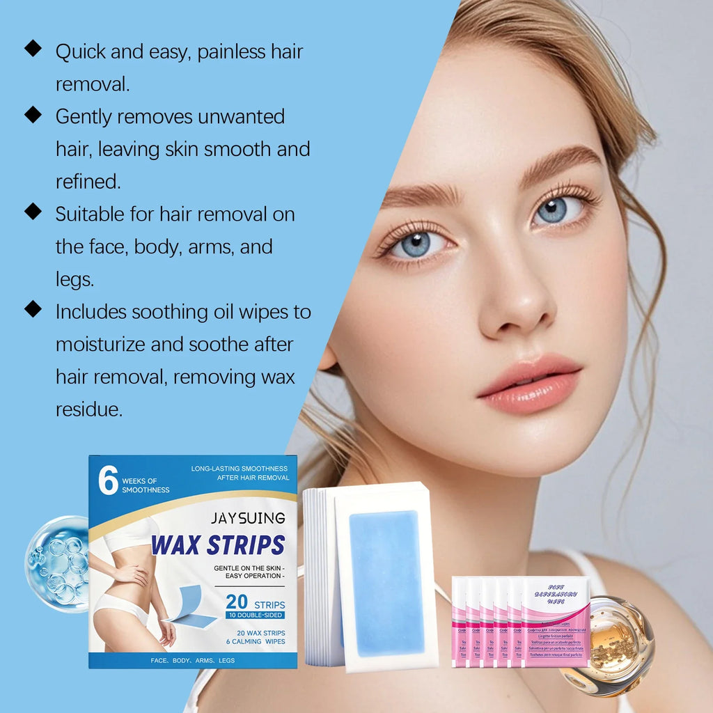 Hair Removal Wax Strips – Face, Body, Bikini & Underarm