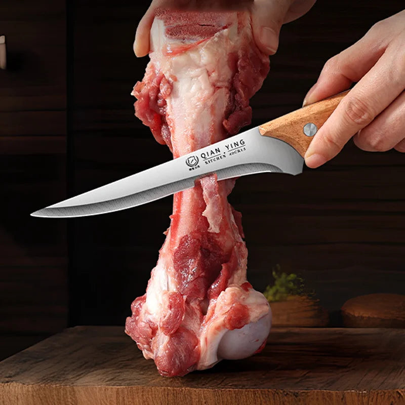 YRIDEFE Stainless Steel Boning Knife – Sharp Butcher Chef Knife