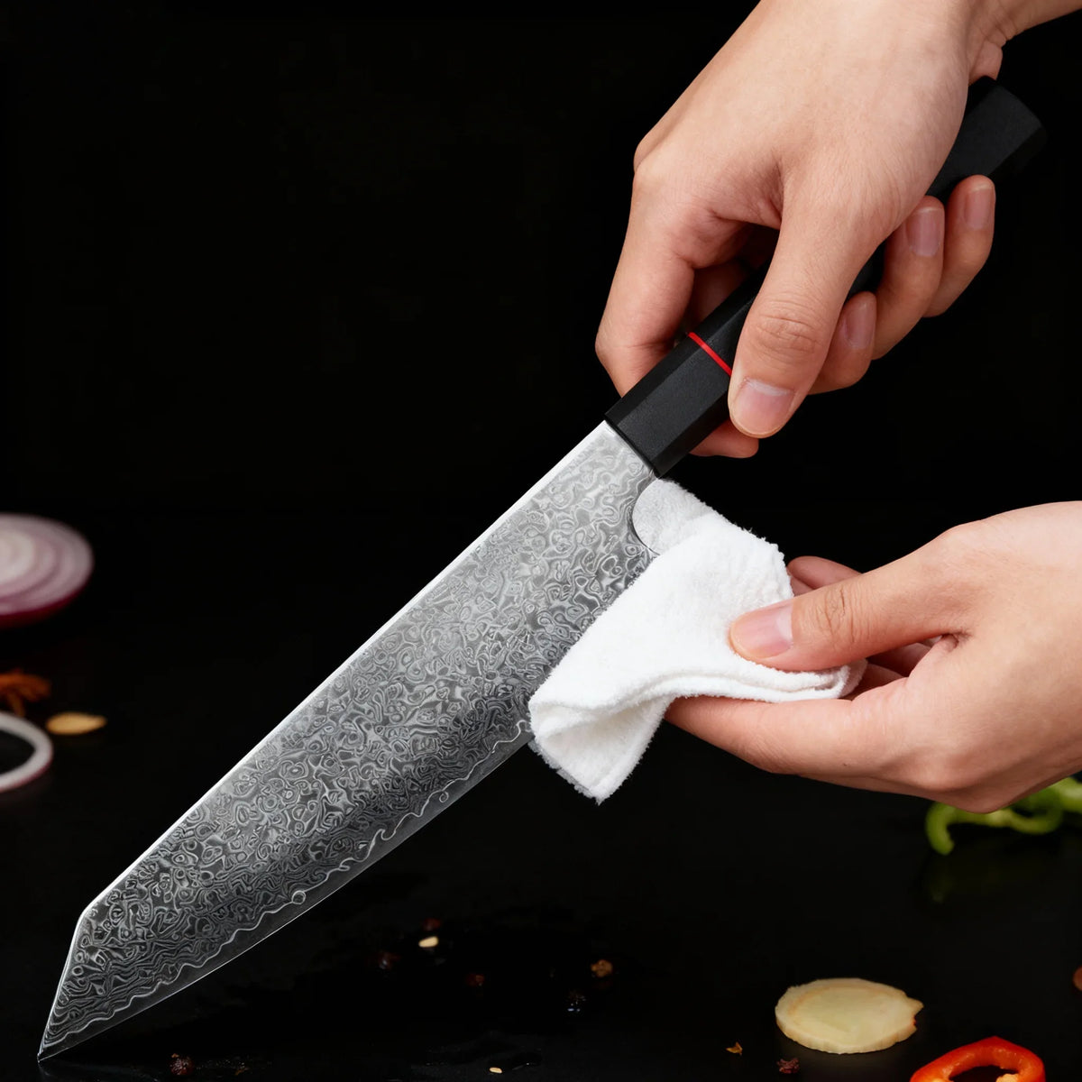 8" Japanese Damascus Chef Knife – 67-Layer VG10 Steel