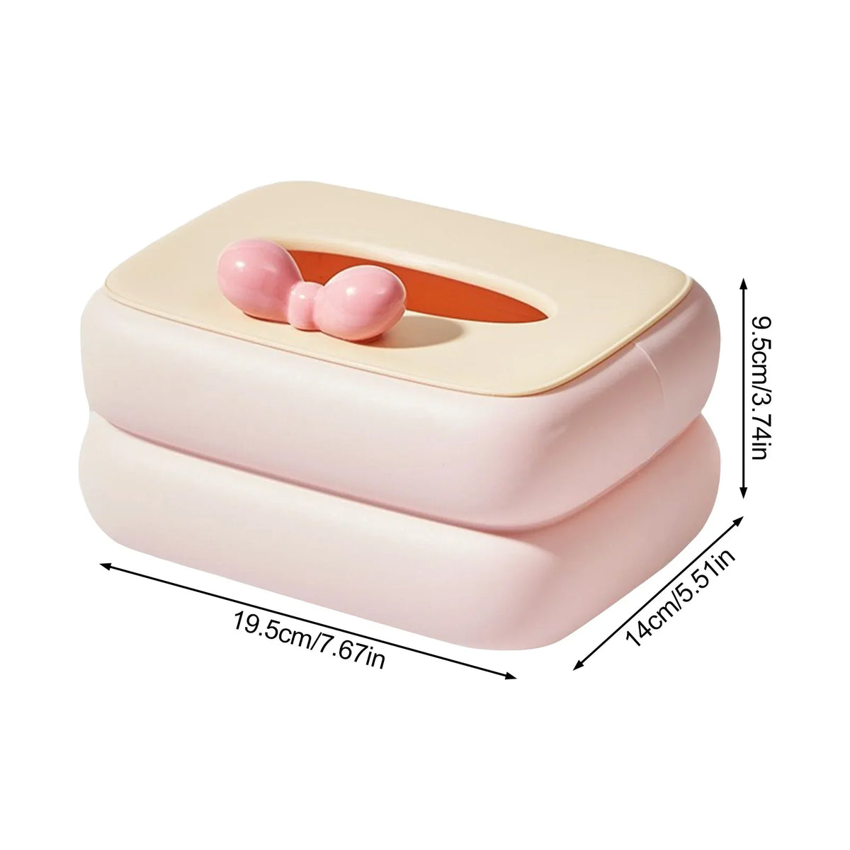 Candy Color Plastic Tissue Box Cover Holder for Desk & Bedroom