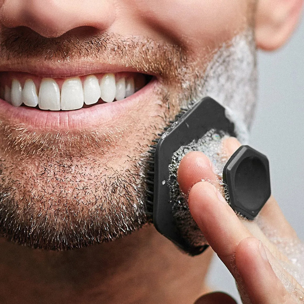 Silicone Exfoliating Face & Body Scrub Brush – No-Slip Handle