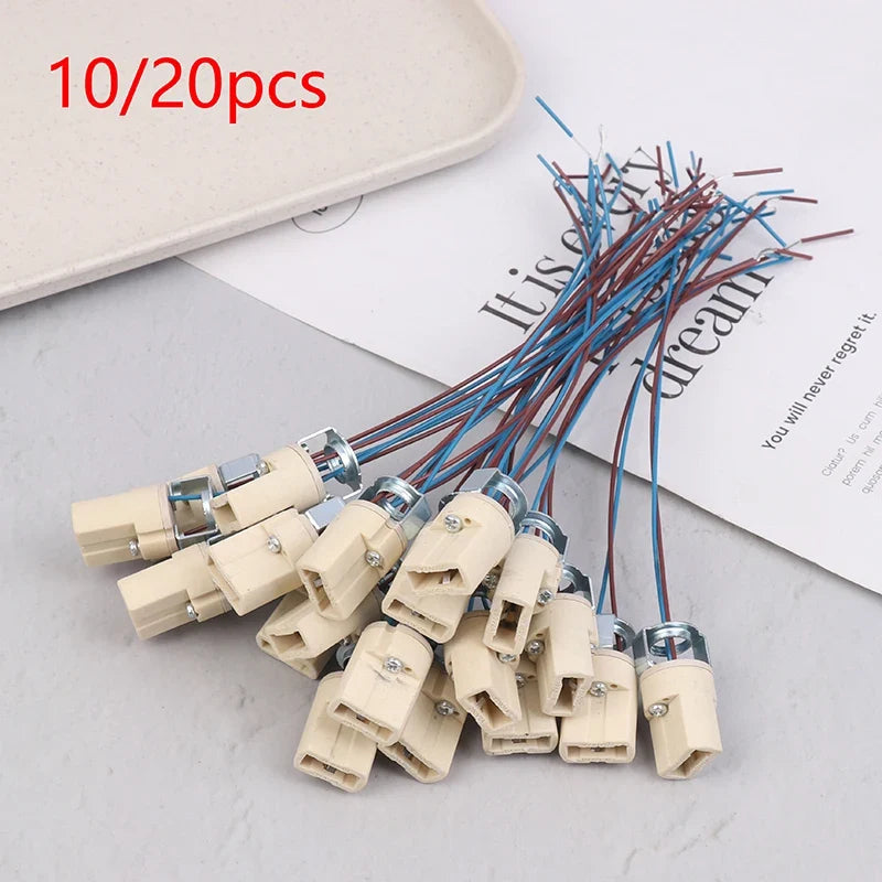 G9 Ceramic Lamp Base Socket for LED & Halogen Bulbs 10/20 Pack