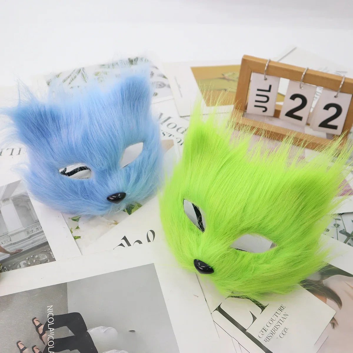 Halloween Animal Cosplay Fox Shape Half Face Eye Mask Sexy Cat