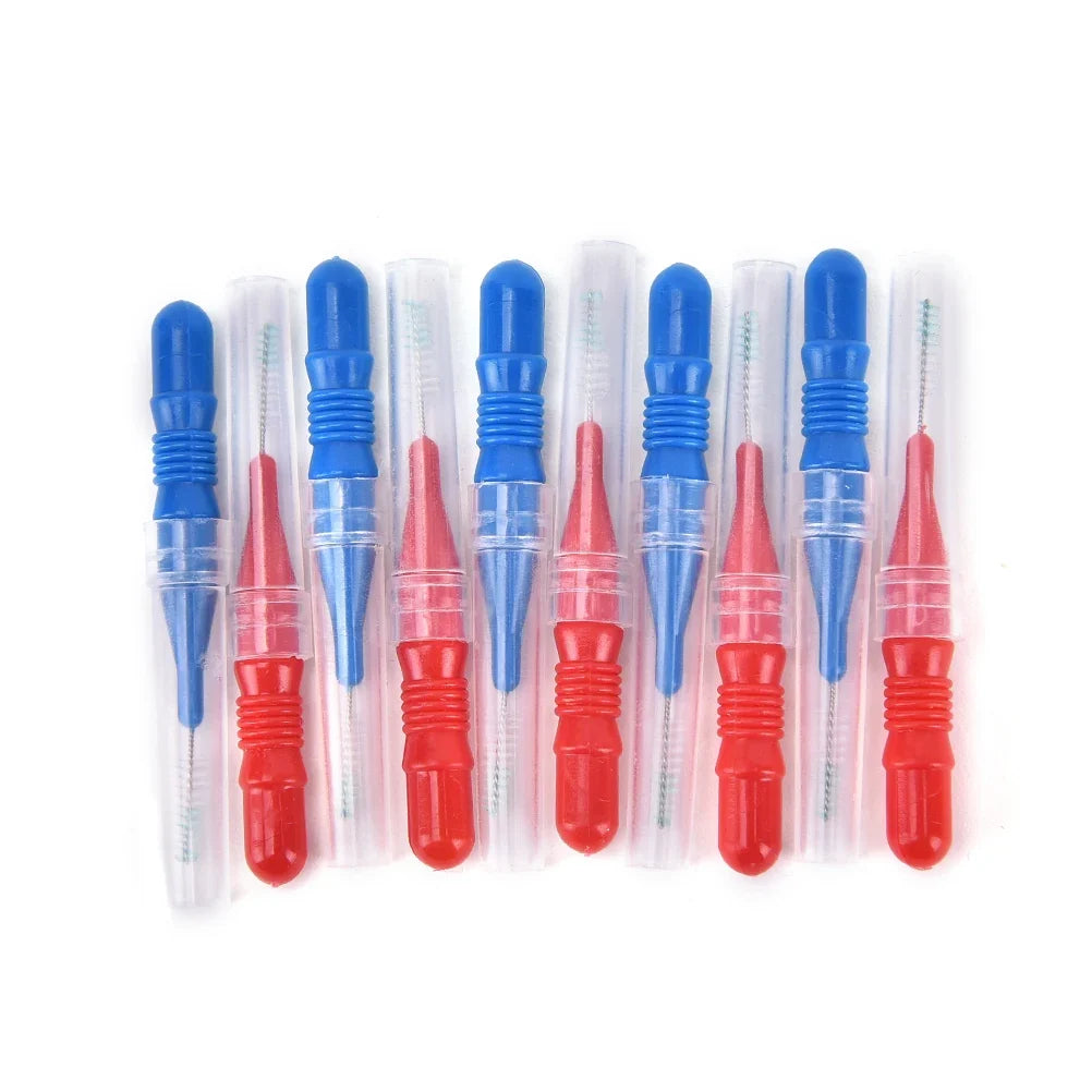 50-Piece Dental Floss Picks – Interdental Brush & Toothpick