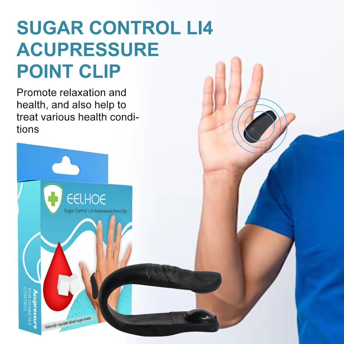 EELHOE LI4 Acupressure Point Clip – Hand Wellness Massager