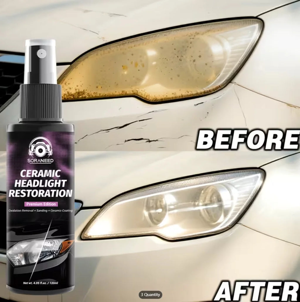 Car Headlight Restoration Spray | Oxidation & Yellowing Removal