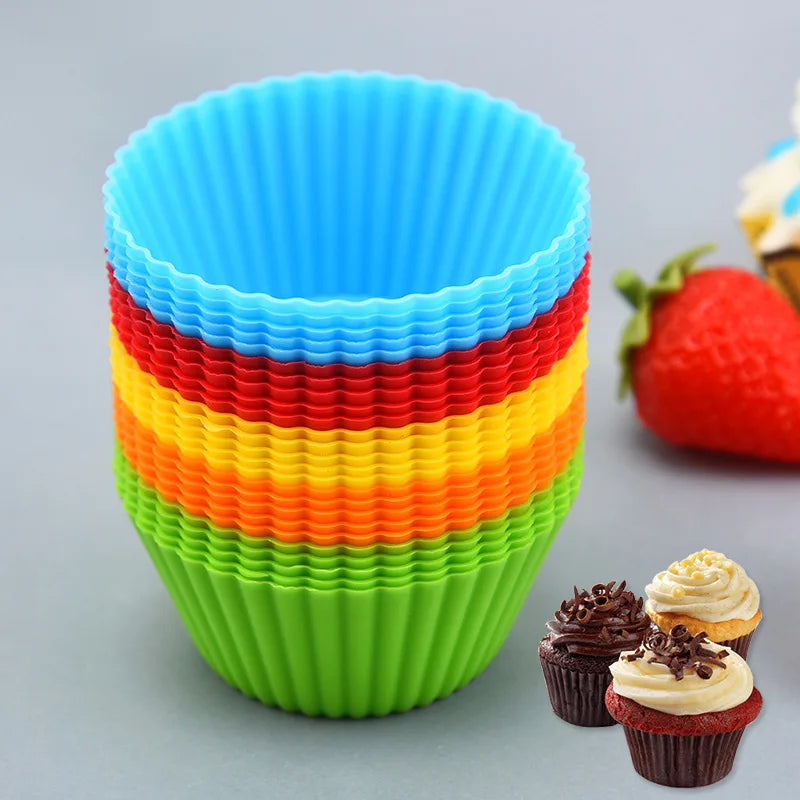 6-Piece Silicone Cupcake & Muffin Baking Molds – Reusable DIY