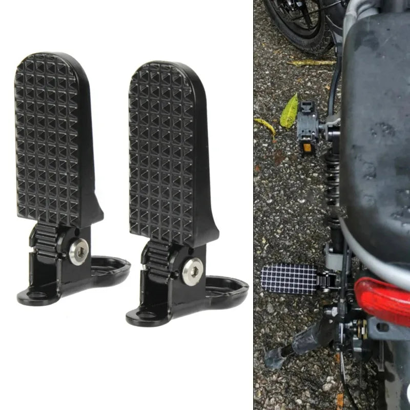Aluminum Alloy Foldable Non-Slip Rear Foot Pegs – Bike & Moto