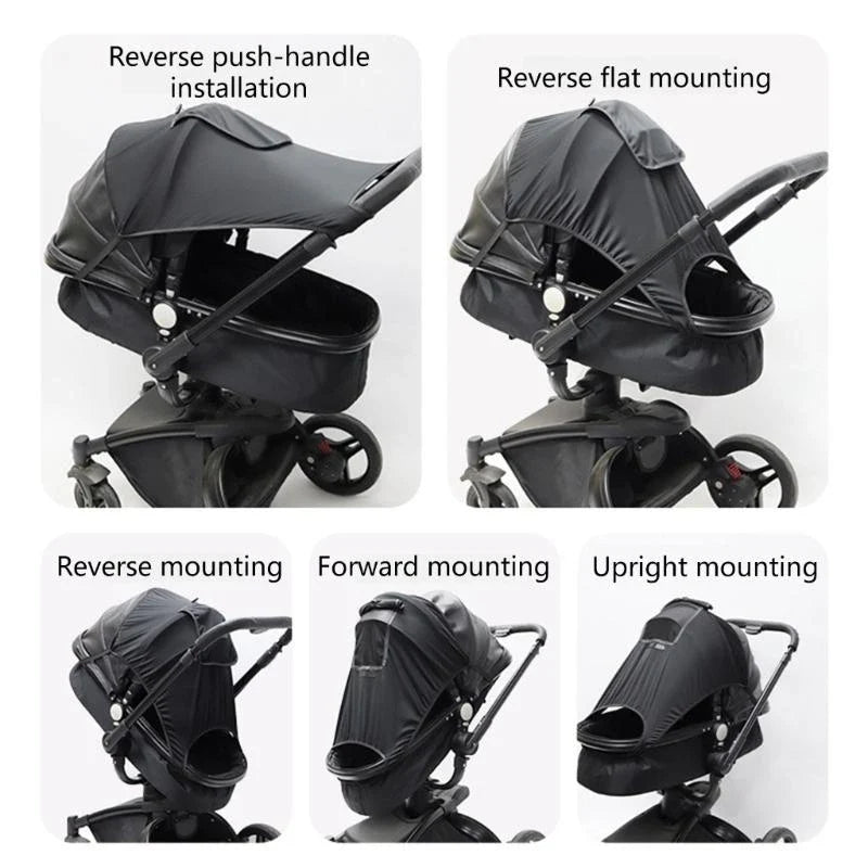 Baby Stroller Sun Shade Cover UPF 50+ | Adjustable Canopy