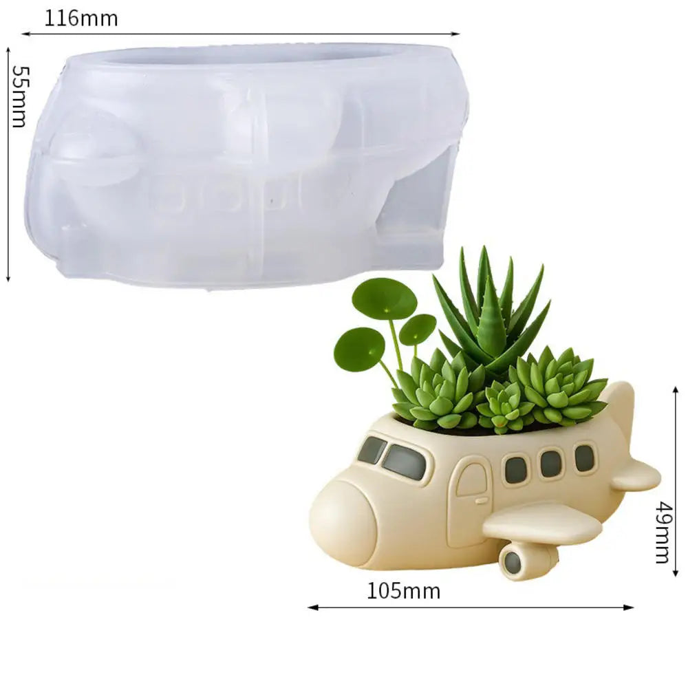 Squirrel Flower Pot Silicone Mold DIY Candle Holder Plaster Jar Molds